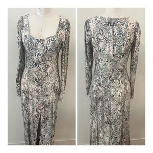 AFRM Long sleeve Dress Snake skin print